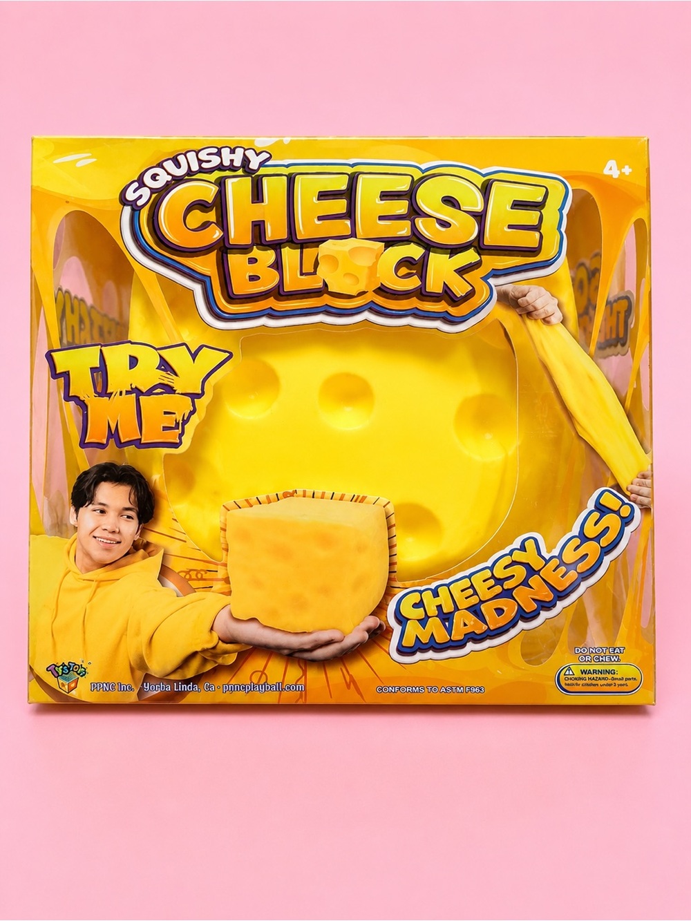 Squishy Cheese Block Kids Toy - Yellow